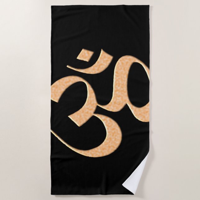 Toalla De Playa Gold Om  (Anverso)
