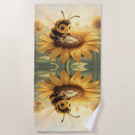 Toalla De Playa Golden Bumblebee in Bloom Dance.9