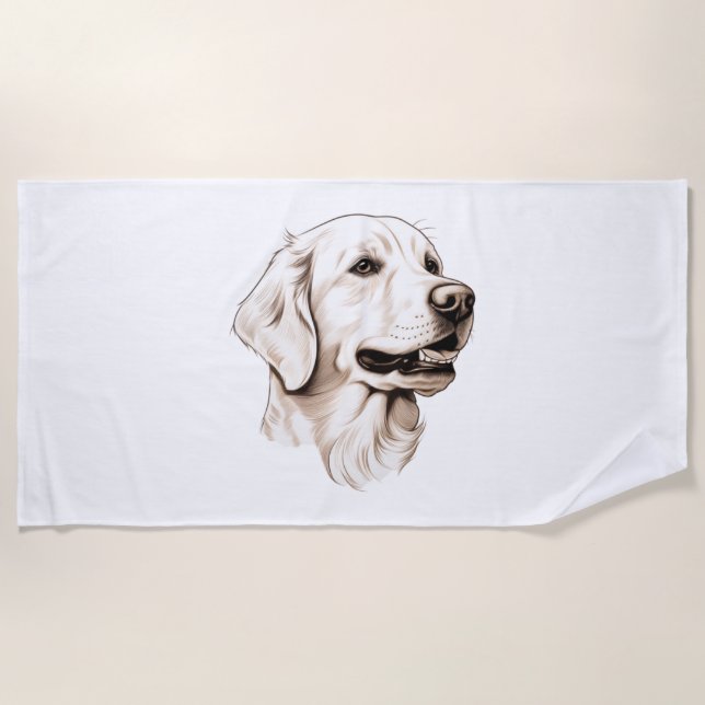 Toalla De Playa Golden Retriever 2 (Anverso)