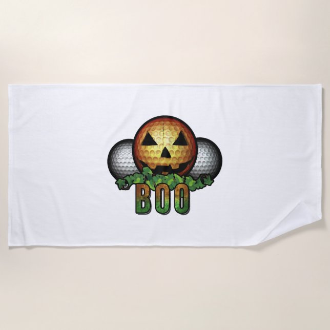 Toalla De Playa Golf Club Course Halloween Golfer Retirement Gift (Anverso)
