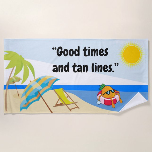 Toalla de playa "Good Times" (Anverso)