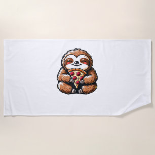 Toalla De Playa Graciosa comida en eslovaco pizza, Kawaii Animal L