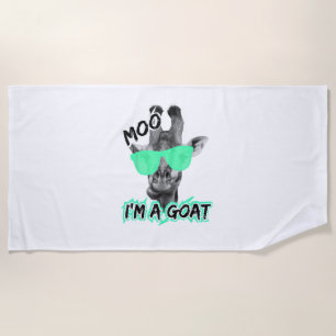 Toalla De Playa Graciosa jirafa Shirt Moo Soy un animal de zoológi