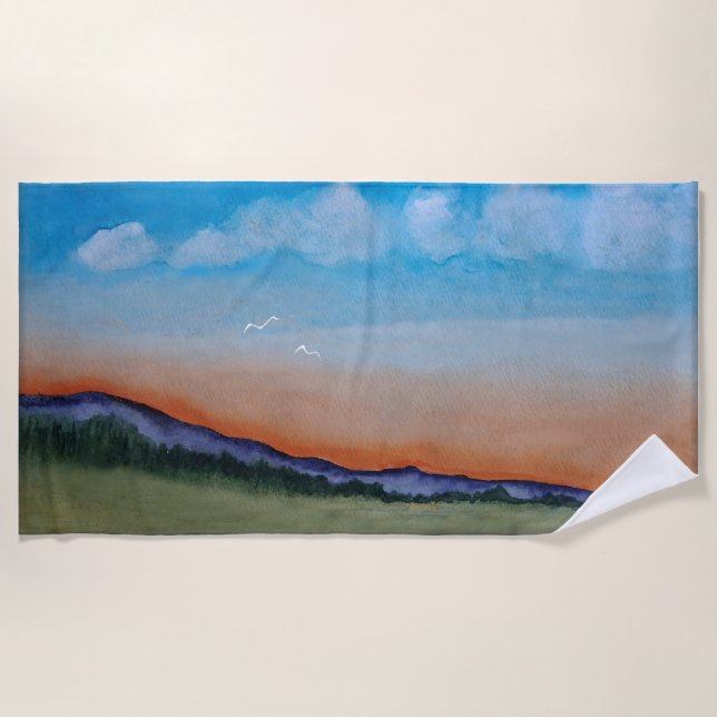 Toalla De Playa Graciosas Colinas Sunset (Anverso)