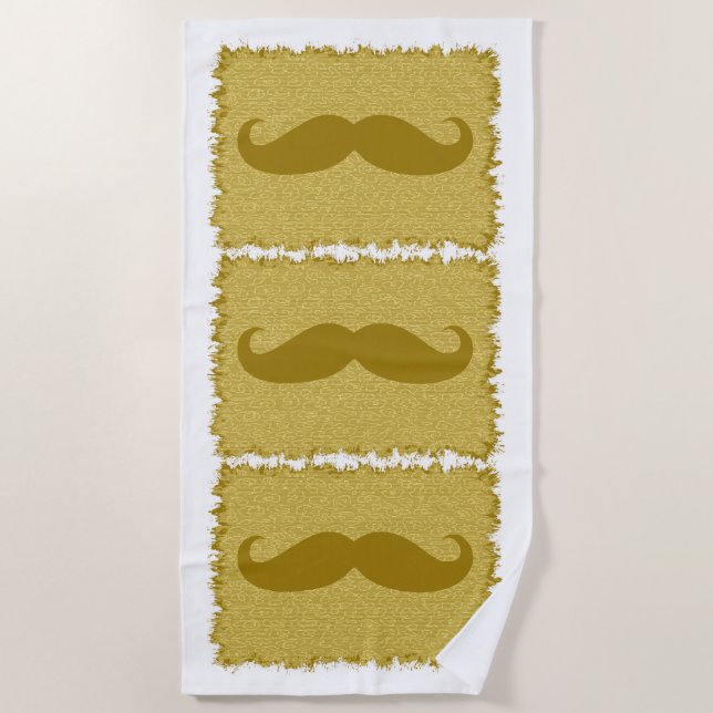 Toalla De Playa Gracioso Mustache #10 (Anverso)