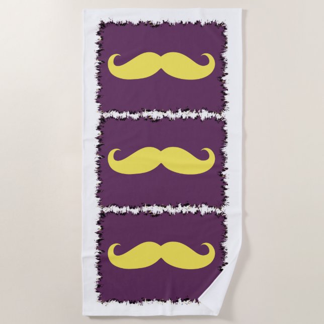 Toalla De Playa Gracioso Mustache #13 (Anverso)
