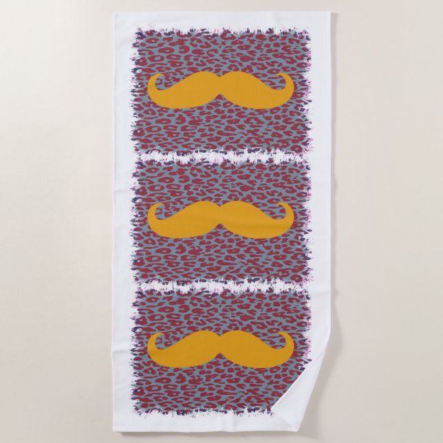 Toalla De Playa Gracioso Mustache #15 (Anverso)