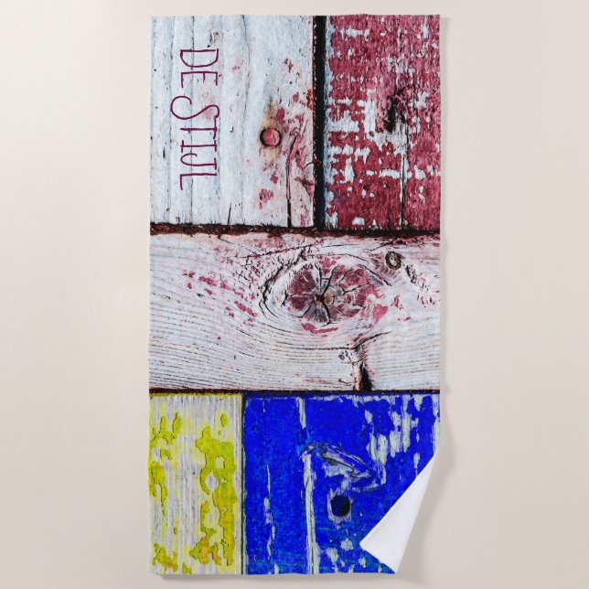 Toalla De Playa Gracioso Neoplasticismo personalizable de estilo a (Anverso)