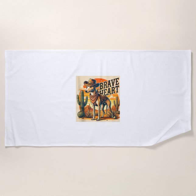 Toalla De Playa Gracioso Sheriff Dog Shirt Greyhound Whippet Dog M (Anverso)
