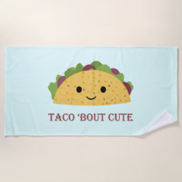 Toalla De Playa Gracioso Taco Bout Cute Kawaii Taco