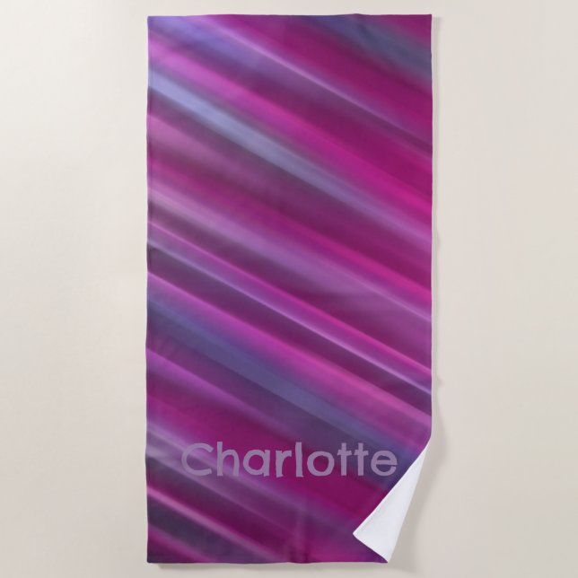 Toalla De Playa Gradiente de color rosa (Anverso)