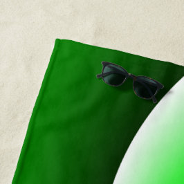 Toalla De Playa Gradiente de espiral blanca verde