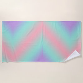 Toalla De Playa Gradiente rosa claro verde claro pastel moderno