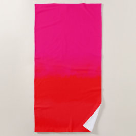 Toalla De Playa Gradiente rosa y Naranja