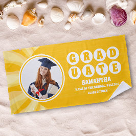 Toalla De Playa Graduación Retro Sunshine Photo