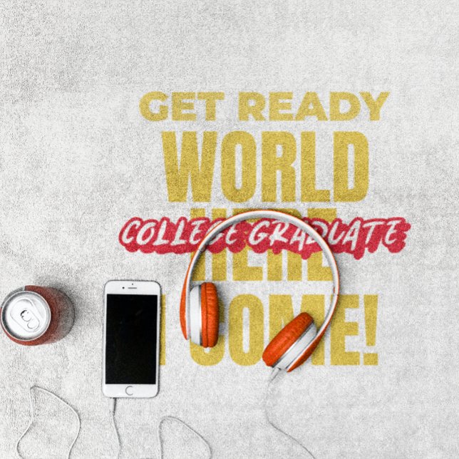 TOALLA DE PLAYA GRADUADO DE LA UNIVERSIDAD - ¡PREPARARSE MUNDO AQU (Subido por el creador)