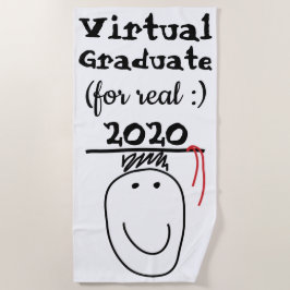 Toalla De Playa Graduado Virtual Para Real