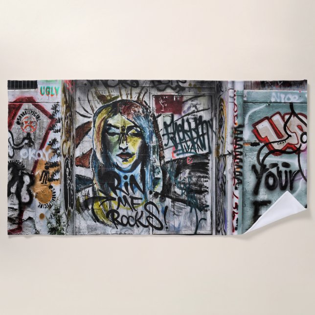 Toalla De Playa Graffiti arte urbano moderno de Guay (Anverso)