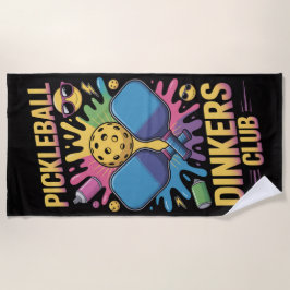 Toalla De Playa Graffiti del Club de Dinkers Pickleball