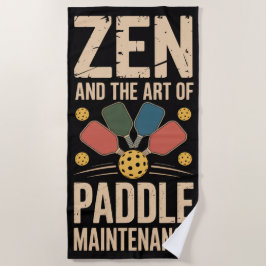 Toalla De Playa Gráfica de mantenimiento de pádel Zen Pickleball