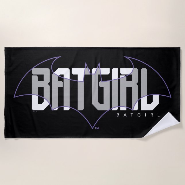 Toalla De Playa Gráfica de nombre de alta tecnología de Batgirl (Anverso)