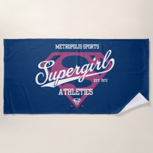 Toalla De Playa Gráfico de superchica Metropolis Sports Athletics
