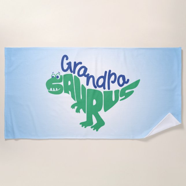 Toalla De Playa Gráfico del abuelo Saurus (Anverso)
