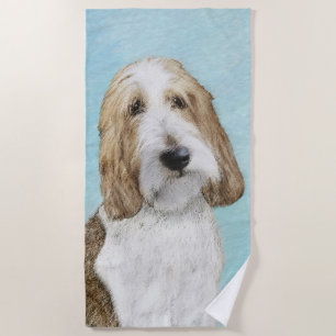 Toalla De Playa Gran Basset Griffon Vendeen - Arte Perro Original