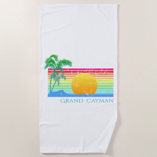 Toalla De Playa Gran Caimán de Retro Beach (Anverso)