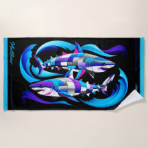 Gran Personalizable moderno de tiburones blancos