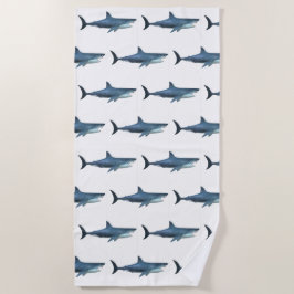 Toalla De Playa Gran tiburón blanco