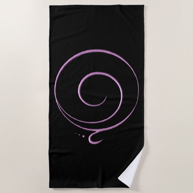 Toalla De Playa Gratitud Rosa  (Anverso)
