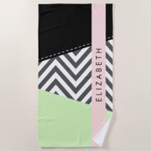Gray Zigzag, Gray Chevron, Mint, Su Nombre