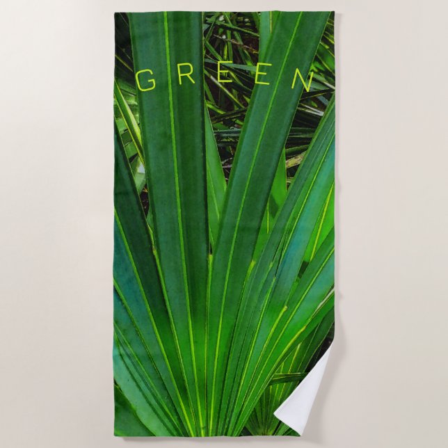 Toalla de playa GREEN Saw Palmetto (Anverso)