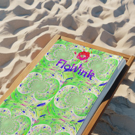 Toalla De Playa Green Trippy Funky