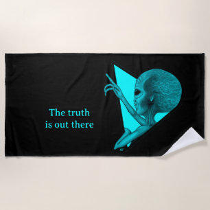 Toalla De Playa Grey Alien, la verdad está ahí fuera