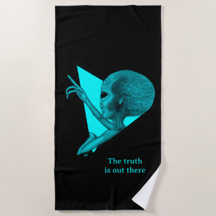 Toalla De Playa Grey Alien, la verdad está ahí fuera