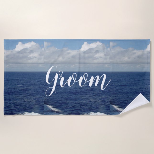 Toalla de playa Groom Ocean Waves (Anverso)