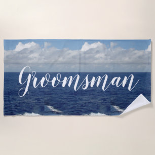 Toalla de playa Groomsman Ocean Waves