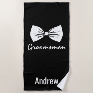 Toalla De Playa Groomsman personalizado