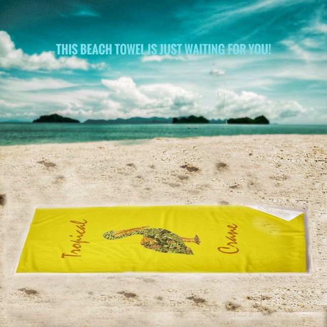 Toalla De Playa Grúa tropical (Subido por el creador)