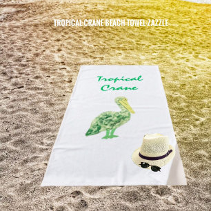 Toalla De Playa Grúa tropical