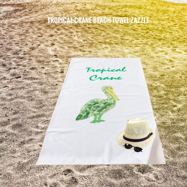 Toalla De Playa Grúa tropical (Subido por el creador)