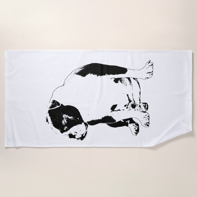 Toalla De Playa Grupo de lodge, líneas claras (Anverso)