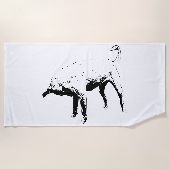 Toalla De Playa Grupo de lodge, líneas claras (Anverso)