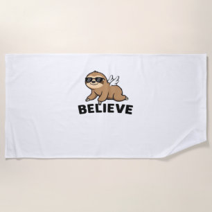 Toalla De Playa Guay Flying Sloth cree que es divertido el diseño 