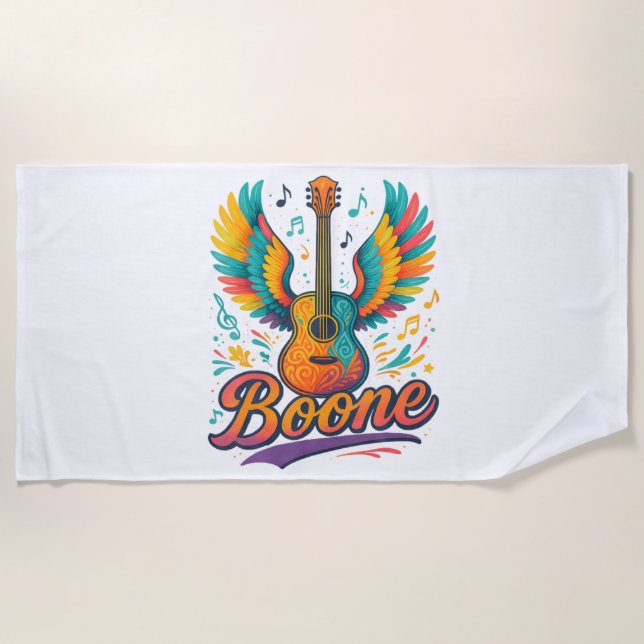 Toalla De Playa Guitarra Boone (Anverso)