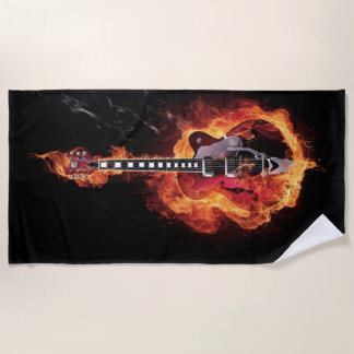 Toalla De Playa Guitarra flameada