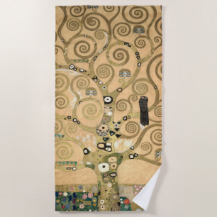 Toalla De Playa Gustav Klimt - El árbol de la vida, la frisa de es
