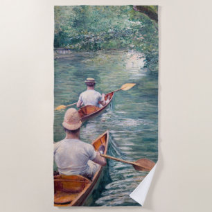 Toalla De Playa Gustave Caillebotte - Canoes on the Yerres